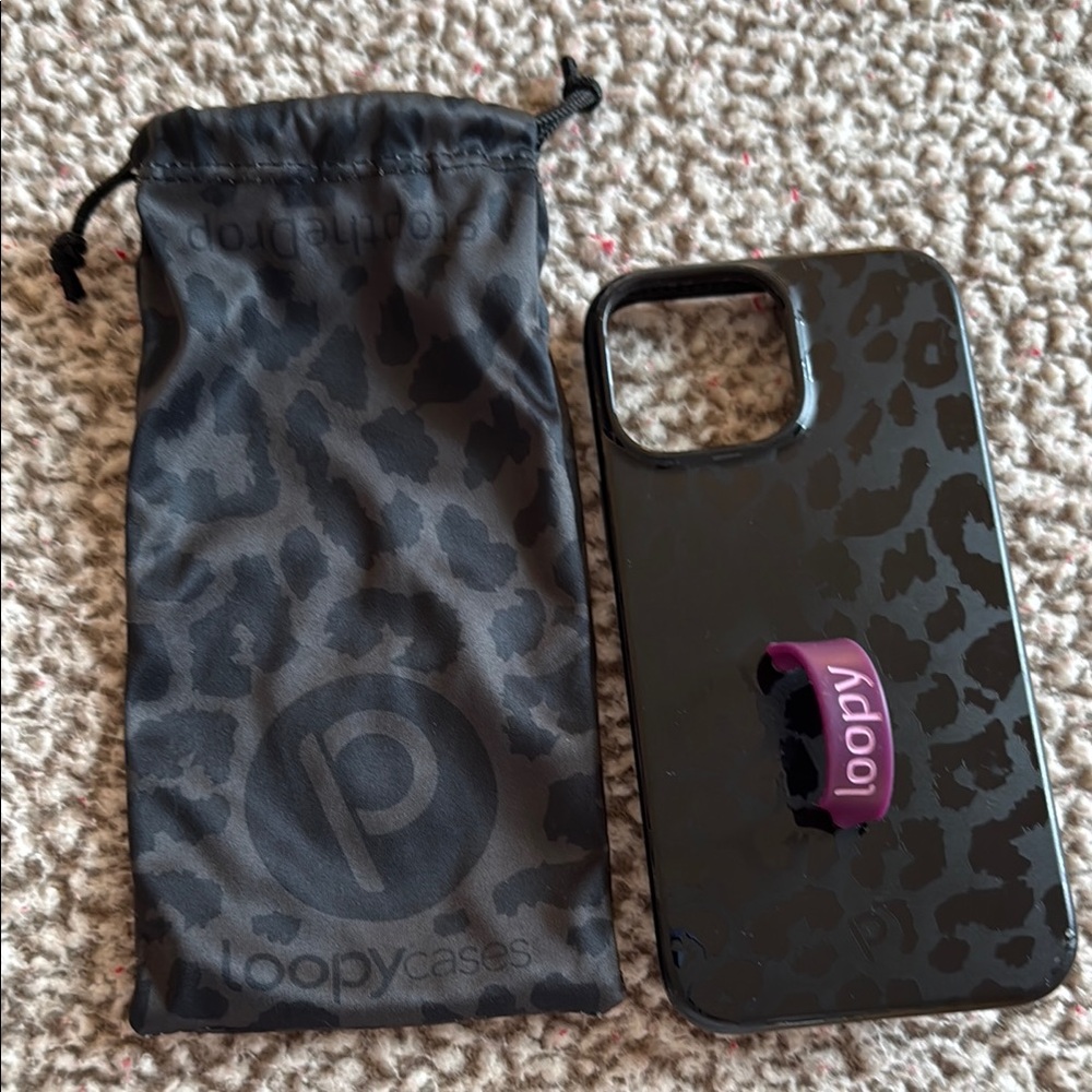 Loopy Case Black Phone Case- for IPhone MAX- compatible with my iPhone 13 Max